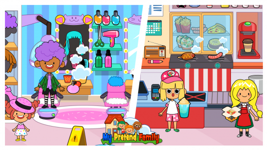 اسکرین شات 2 بازی My Pretend Home & Family Town