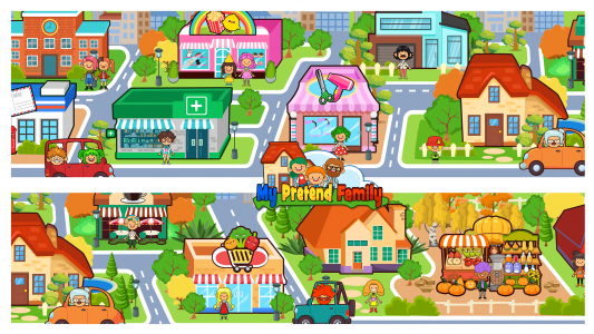 اسکرین شات 3 بازی My Pretend Home & Family Town