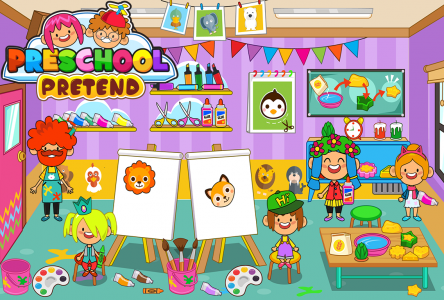اسکرین شات برنامه Pretend Preschool Kids Games 1