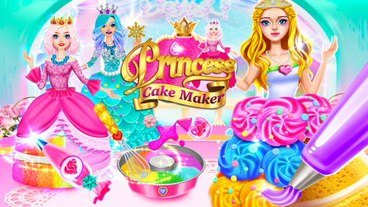اسکرین شات برنامه Rainbow Princess Cake Maker 1