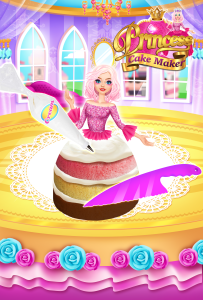 اسکرین شات 2 برنامه Rainbow Princess Cake Maker