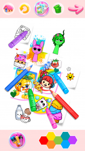 اسکرین شات 6 برنامه Rainbow Glitter Coloring Book
