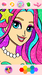 اسکرین شات برنامه Rainbow Glitter Coloring Book 4