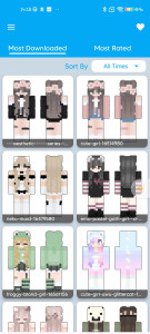 اسکرین شات برنامه Cute Girl Skin for Minecraft 1