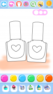 اسکرین شات 1 برنامه Glitter Beauty Coloring Pages