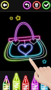 اسکرین شات 4 برنامه Glitter Beauty Coloring Pages