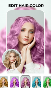 اسکرین شات برنامه Hairstyle & Hair Color Try On 2