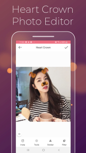 اسکرین شات 3 برنامه Cat Face - Heart Crown Photo