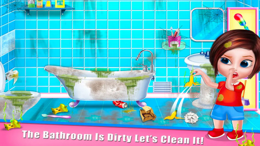 اسکرین شات برنامه Girl cleaning house game 3