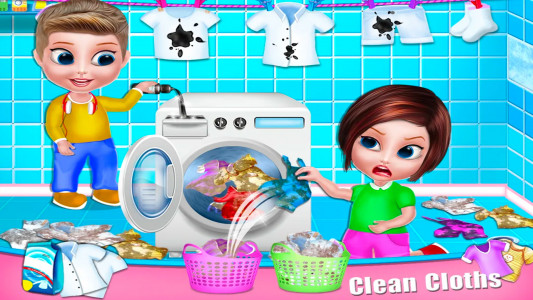 اسکرین شات برنامه Girl cleaning house game 4
