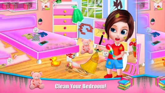 اسکرین شات 2 برنامه Home Clean Game