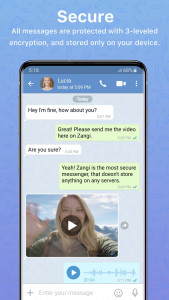 اسکرین شات برنامه Zangi Private Messenger 1