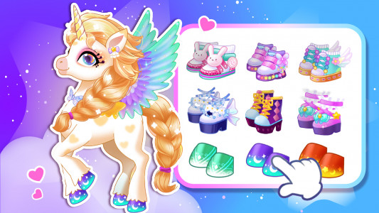 اسکرین شات 1 بازی Unicorn Dress up Game for Kids