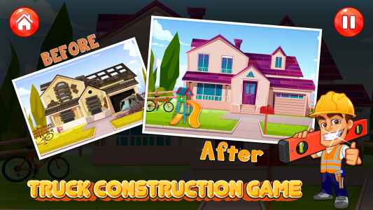 اسکرین شات 5 بازی Build a House - Truck Games