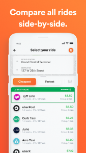 اسکرین شات برنامه Bellhop - Compare all rideshares in one app. 2