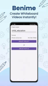 اسکرین شات 2 برنامه Benime-Whiteboard Video Maker
