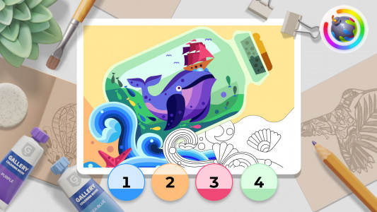 اسکرین شات بازی Gallery: Colorear y pintar 6