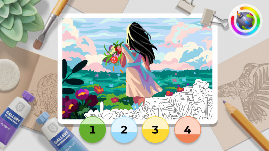 اسکرین شات بازی Gallery: Colorear y pintar 7
