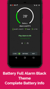 اسکرین شات برنامه Battery Full Alarm Lite 1