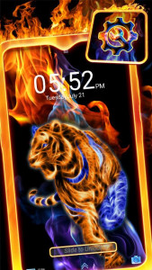 اسکرین شات برنامه Fractal Tiger Launcher Theme 3