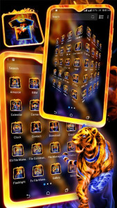 اسکرین شات برنامه Fractal Tiger Launcher Theme 2