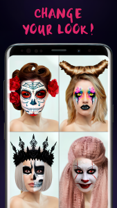 اسکرین شات برنامه Halloween Makeup Photo Editor 1