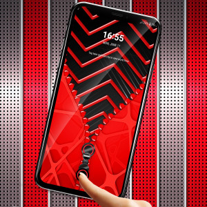 اسکرین شات 5 برنامه Red black zipper