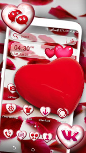 اسکرین شات برنامه Red Heart Theme Launcher 1