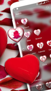 اسکرین شات برنامه Red Heart Theme Launcher 3