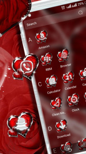 اسکرین شات برنامه Red Rose Launcher Theme 3