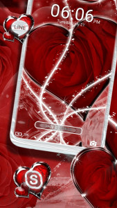 اسکرین شات برنامه Red Rose Launcher Theme 4