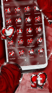 اسکرین شات برنامه Red Rose Launcher Theme 2