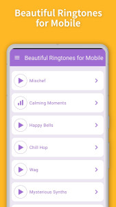 اسکرین شات 1 برنامه Beautiful Ringtones for Mobile