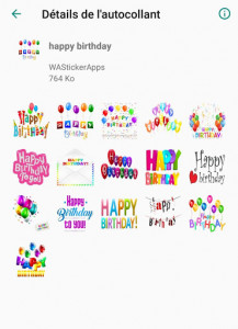 اسکرین شات برنامه stickers Happy Birthday - WAStickerApps 3