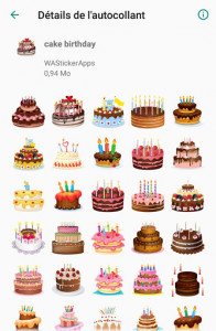 اسکرین شات برنامه stickers Happy Birthday - WAStickerApps 5
