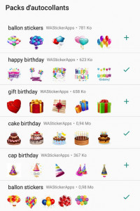 اسکرین شات برنامه stickers Happy Birthday - WAStickerApps 1