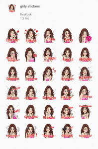 اسکرین شات برنامه Emoji girly stickers - WAstickerapps 4