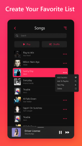 اسکرین شات برنامه Music Player style iOS 14 5