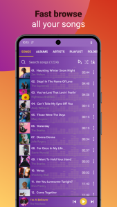 اسکرین شات برنامه Music Player 2