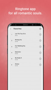 اسکرین شات برنامه Romantic Phone Ringtones 5