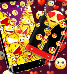 اسکرین شات برنامه Emoji smiley zip locker 1