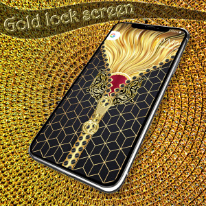 اسکرین شات برنامه Gold lock screen 3