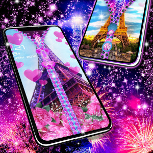 اسکرین شات برنامه Paris zipper lock screen 3