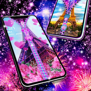 اسکرین شات 3 برنامه Paris zipper lock screen