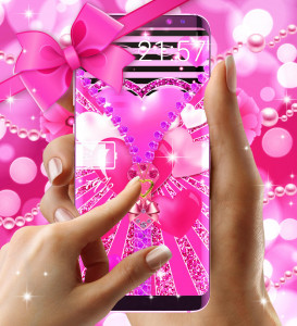 اسکرین شات برنامه Lock screen for girls 1