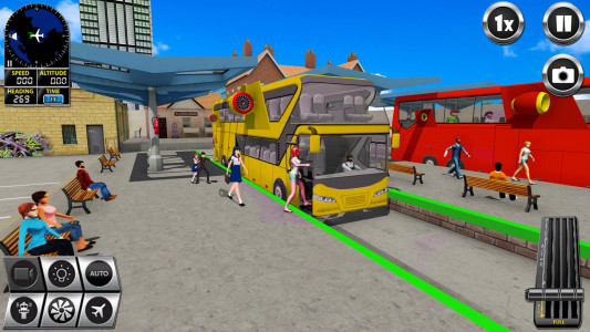 اسکرین شات بازی Flying Bus Simulator Bus Games 1