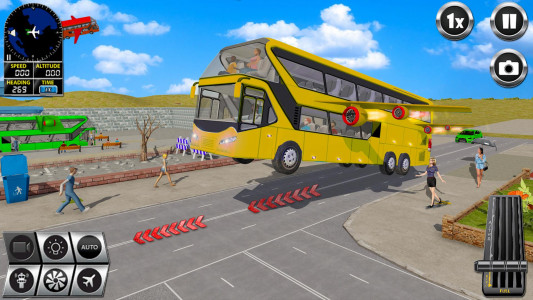 اسکرین شات بازی Flying Bus Simulator Bus Games 2