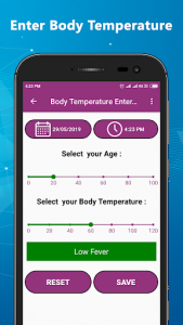 اسکرین شات برنامه Body Temperature Checker Records 2