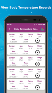 اسکرین شات برنامه Body Temperature Checker Records 3