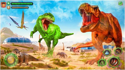 اسکرین شات برنامه Real Dino game: Dinosaur Games 1